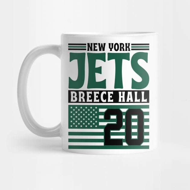 New York Jets Hall 20 American Flag Football by Astronaut.co